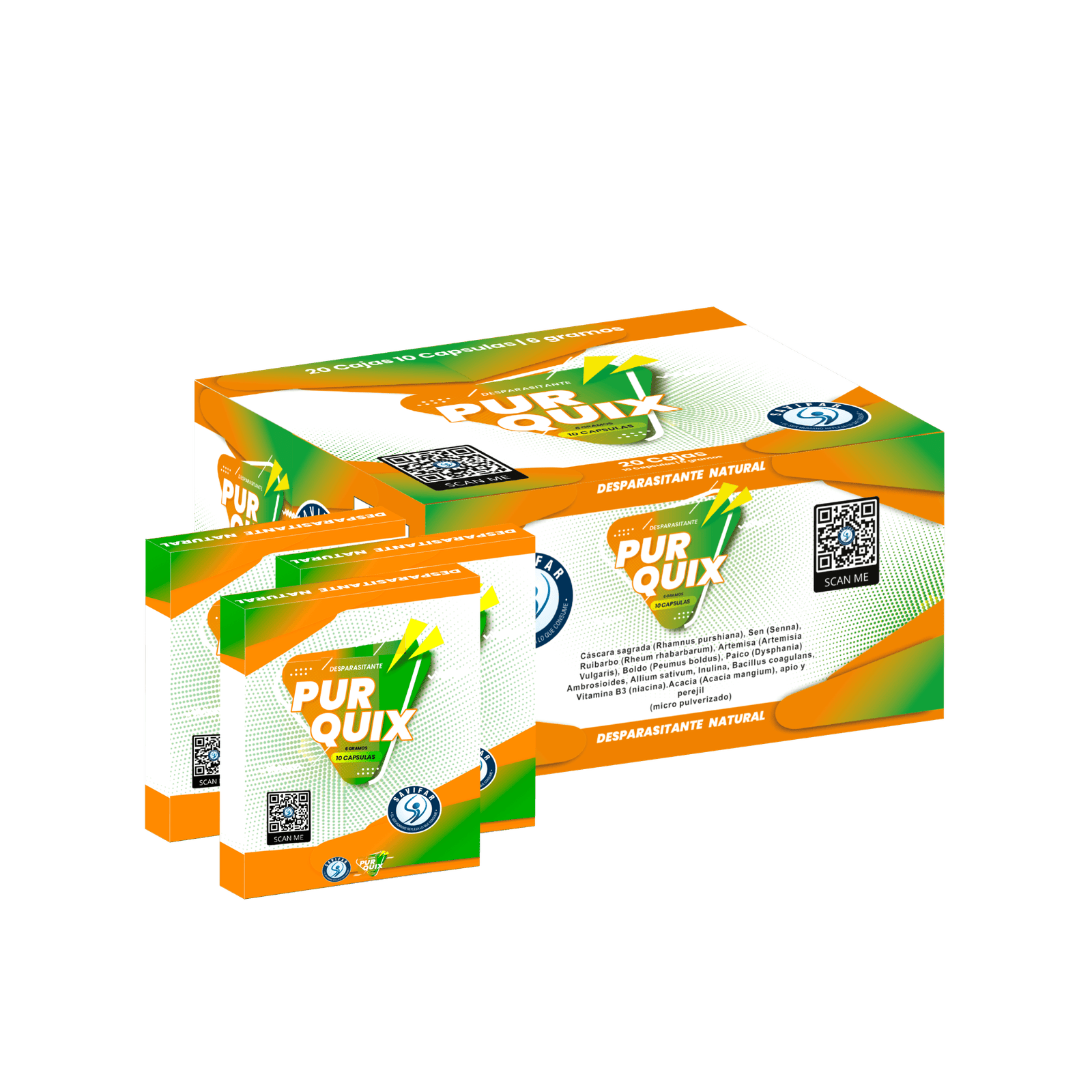 PURQUIX EN CAJA EN CAJA de 60 CAPSULAS c/u DE 6 gr.