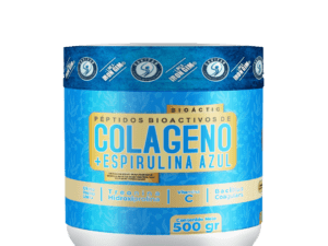 PÉPTIDOS BIOACTIVOS DE COLÁGENO + ESPIRULINA AZUL TARRO DE 600GR